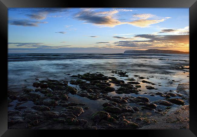 Low Tide at Brook Chine Framed Print by Simon Gladwin