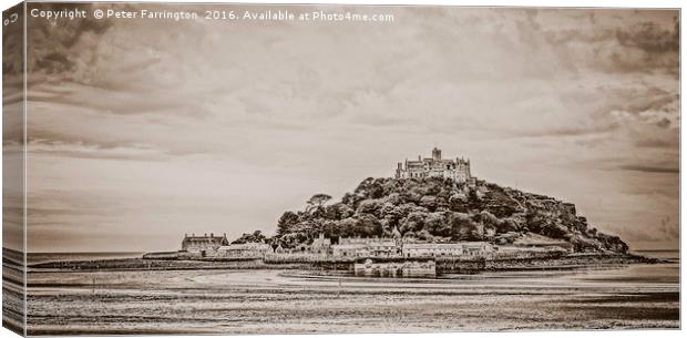 Old World Look St Michael's Mount Canvas Print by Peter Farrington