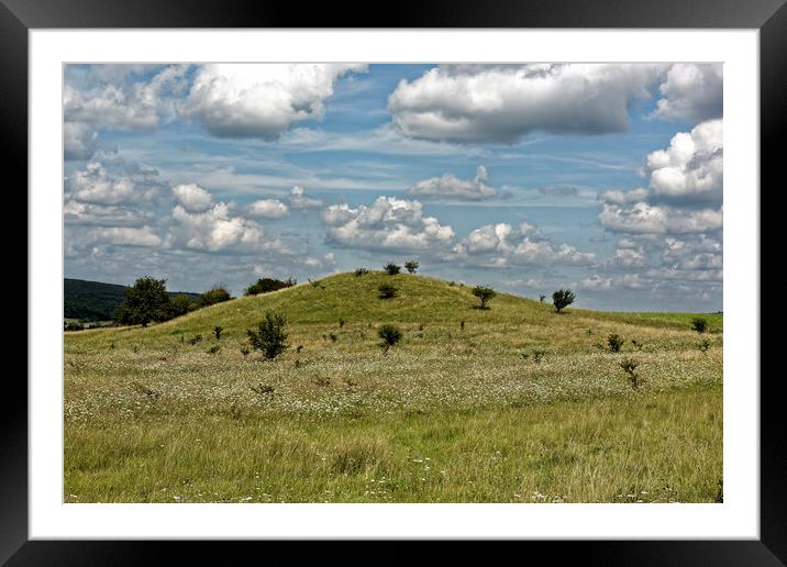 Herd of clouds on the sky mysterious mound Framed Mounted Print by Adrian Bud
