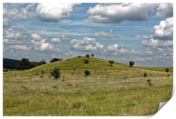 Herd of clouds on the sky mysterious mound Print by Adrian Bud