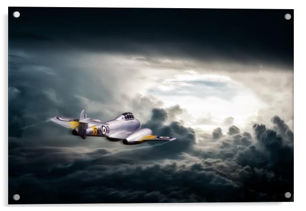 Meteor Jet Age Acrylic by J Biggadike