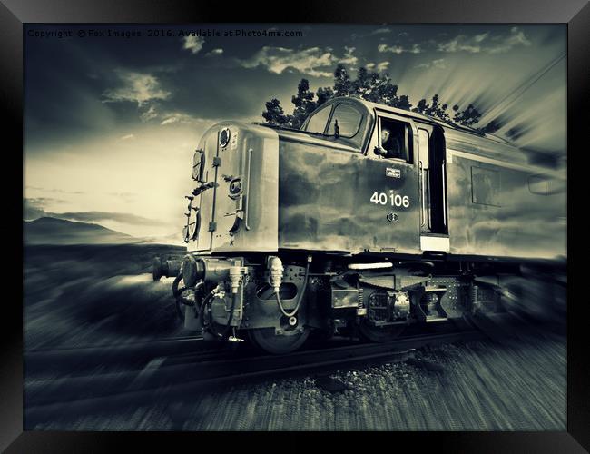 Diesel locomotive 40106 Framed Print by Derrick Fox Lomax