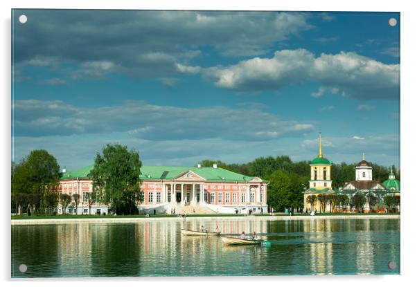 Museum-estate Kuskovo. Acrylic by Valerii Soloviov