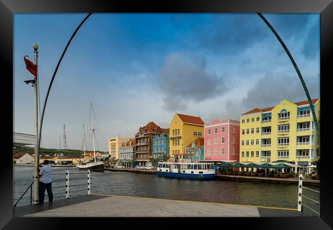  Punda Vibes Event - Curacao views Framed Print by Gail Johnson