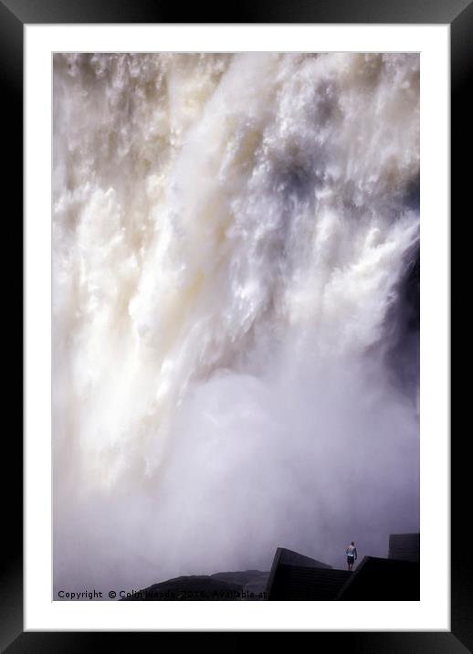 Spring melt water in Chute Montmorency Framed Mounted Print by Colin Woods
