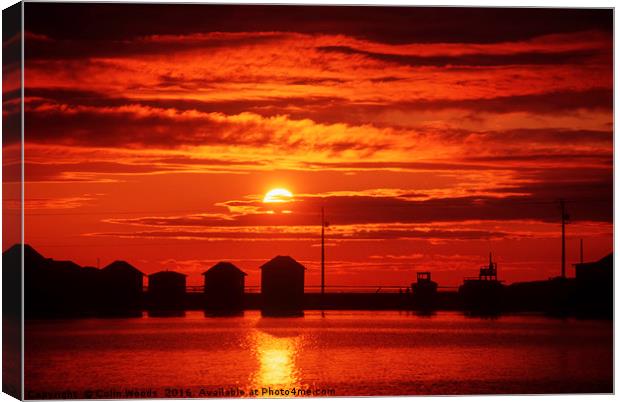Sunset at La Grave in the Magdalen Islands Quebec Canvas Print by Colin Woods