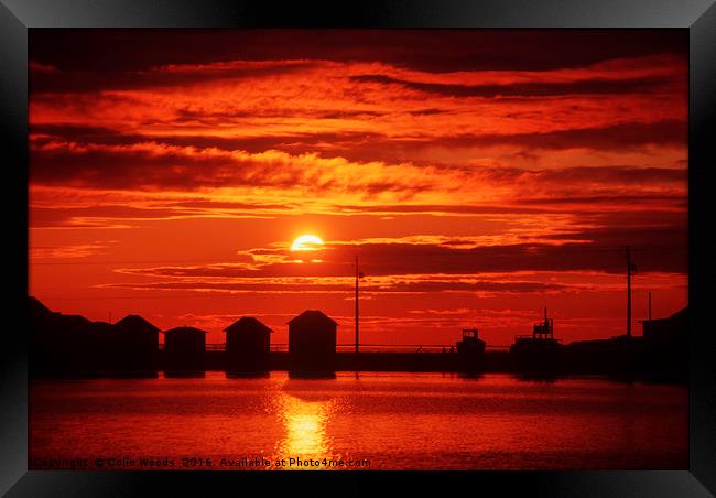 Sunset at La Grave in the Magdalen Islands Quebec Framed Print by Colin Woods