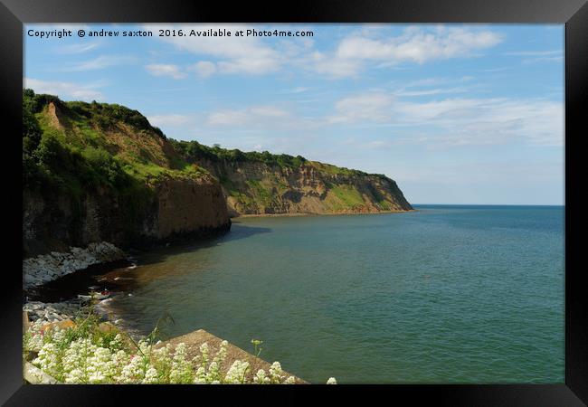 FALLING CLIFFS Framed Print by andrew saxton