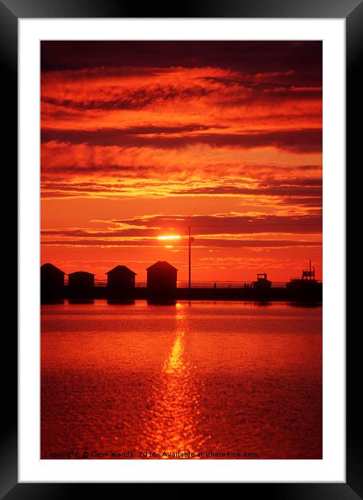 Sunset at La Grave in the Magdalen Islands Quebec Framed Mounted Print by Colin Woods