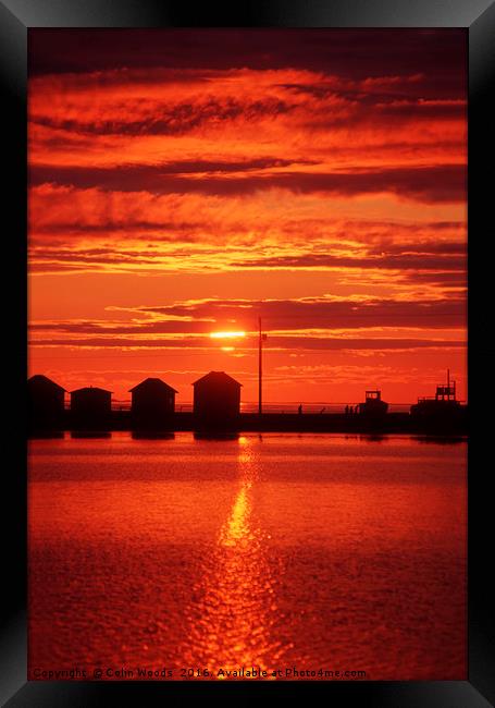Sunset at La Grave in the Magdalen Islands Quebec Framed Print by Colin Woods