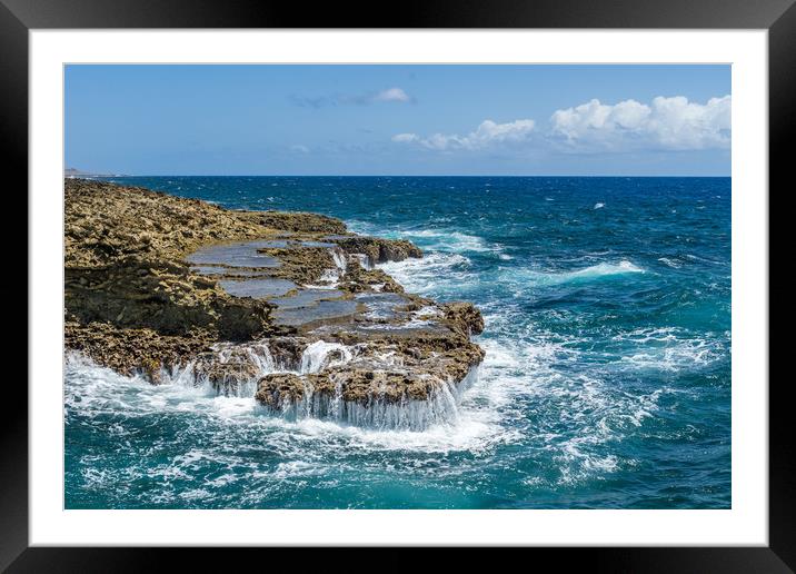   Shete Boka National park Curacao views Framed Mounted Print by Gail Johnson