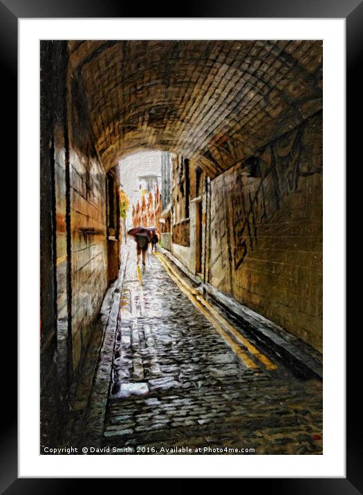 Rainy Day In the Eastend Framed Mounted Print by David Smith