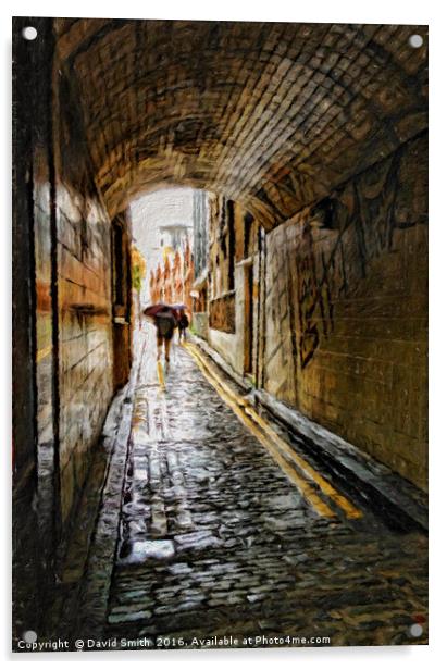 Rainy Day In the Eastend Acrylic by David Smith