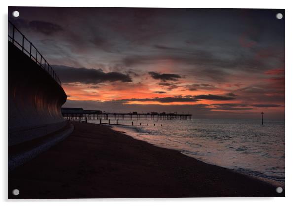      Teignmouth sunrise 3                          Acrylic by kevin wise