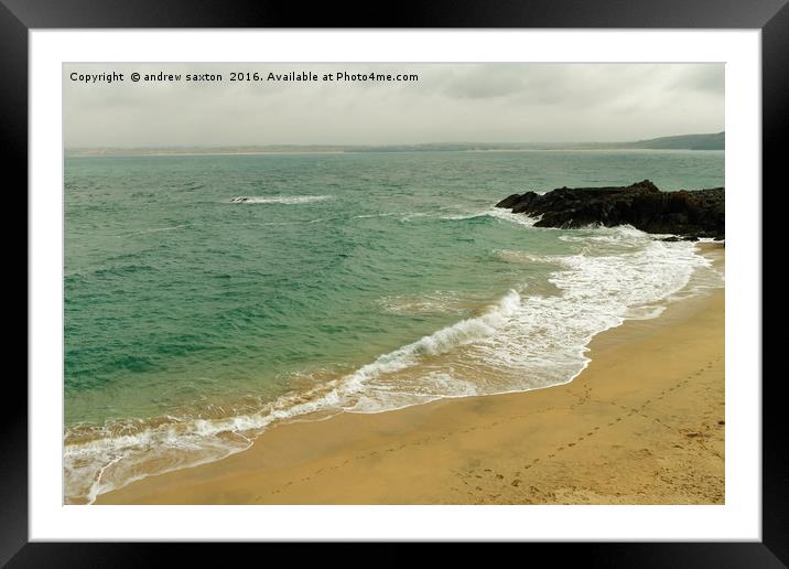 ABOVE GOLDEN SAND Framed Mounted Print by andrew saxton