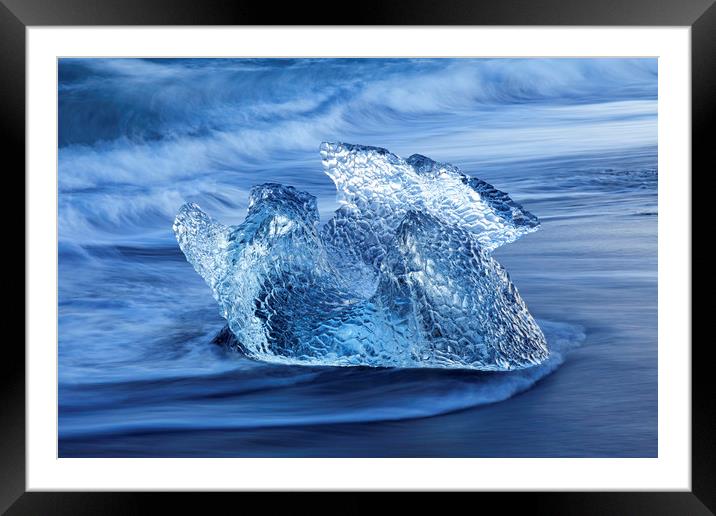 Melting Ice along the Atlantic Ocean Coast Framed Mounted Print by Arterra 