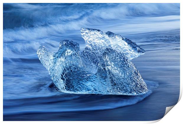 Melting Ice along the Atlantic Ocean Coast Print by Arterra 