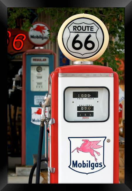 Petrol Station along Route 66 Framed Print by Arterra 