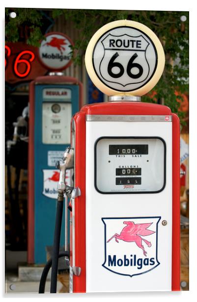 Petrol Station along Route 66 Acrylic by Arterra 