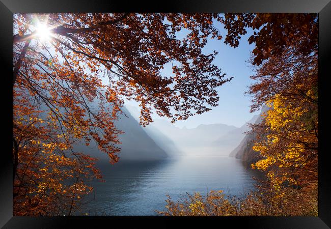Lake Königssee in Autumn Framed Print by Arterra 