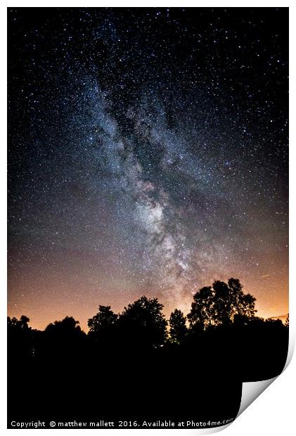 North Norfolk Milky Way Display Print by matthew  mallett