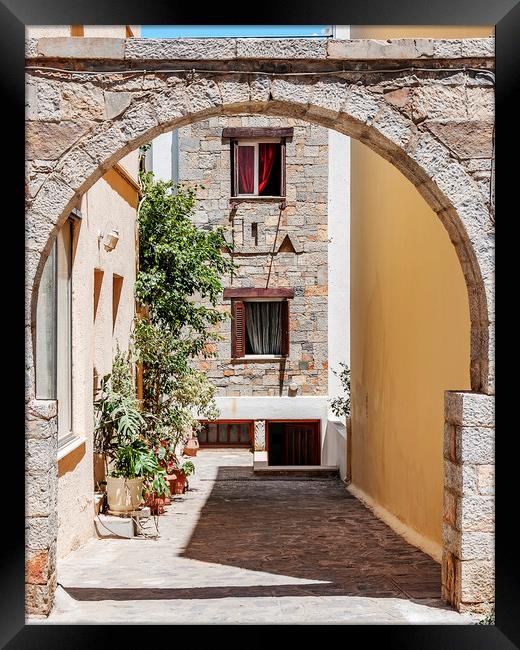 Agios Nikolaos Street Framed Print by Antony McAulay