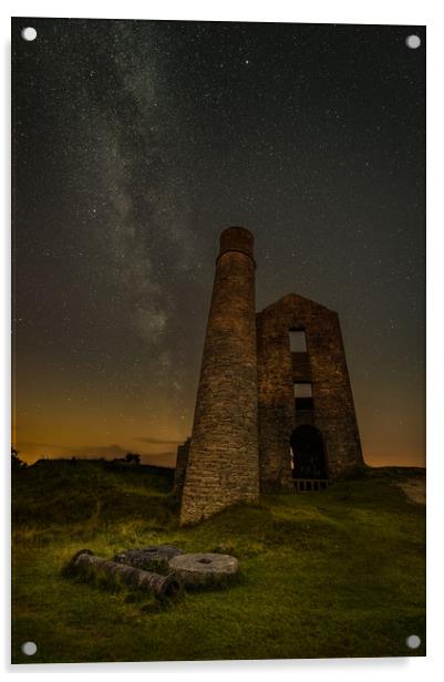 Milky Way Over Old Mine Buildings.No3 Acrylic by Natures' Canvas: Wall Art  & Prints by Andy Astbury