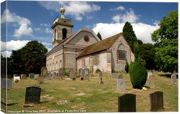Church of St. Lawrence West Wycombe 3 Canvas Print by Chris Day