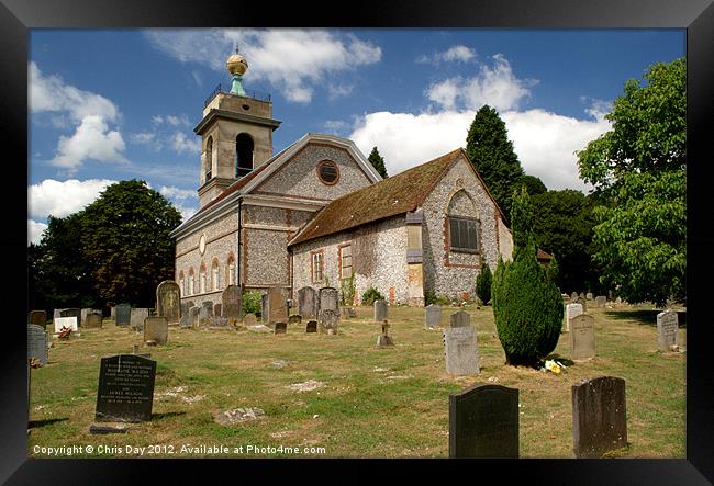Church of St. Lawrence West Wycombe 3 Framed Print by Chris Day