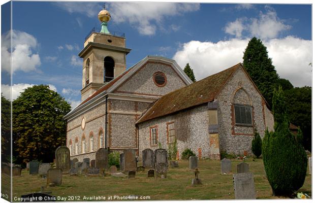 Church of St. Lawrence West Wycombe 4 Canvas Print by Chris Day