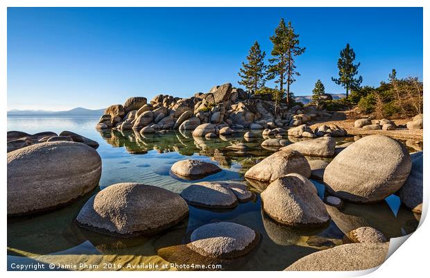 Beautiful Sand Harbor in Lake Tahoe. Print by Jamie Pham