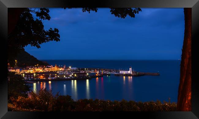Scarborough by night Framed Print by Andrew Scott