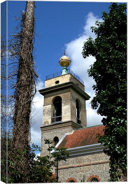 Church of St. Lawrence West Wycombe 5 Canvas Print by Chris Day