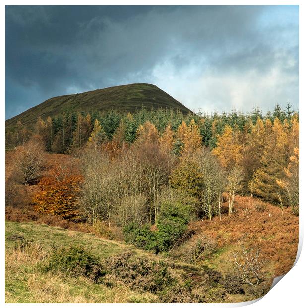 Autumn in the Central Brecon Beacons at Torpantau  Print by Nick Jenkins