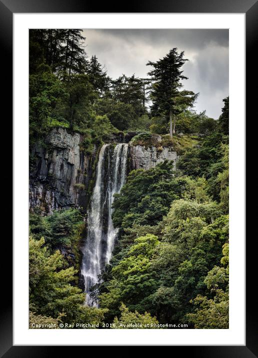 Pistyll Rhaeadr Framed Mounted Print by Ray Pritchard