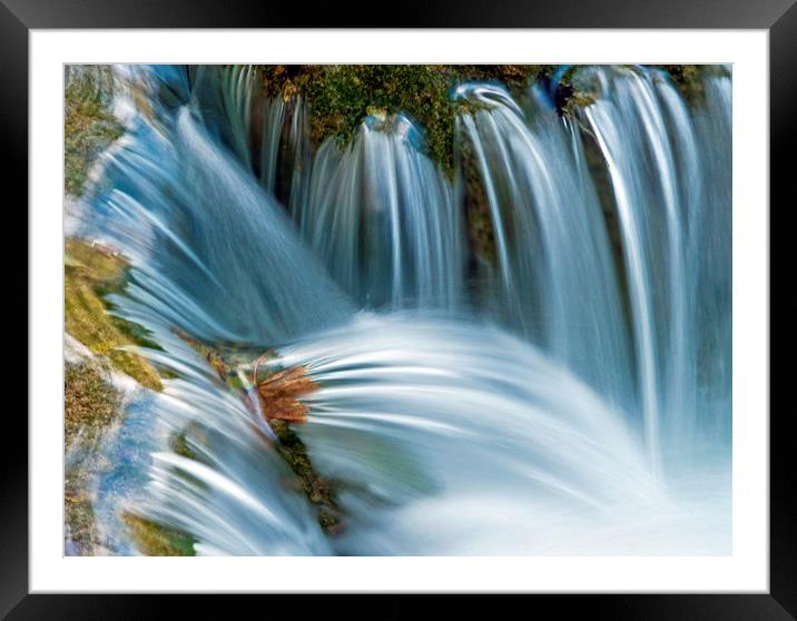 Waterfall Close Up Plitvice National Park Croatia Framed Mounted Print by Nick Jenkins