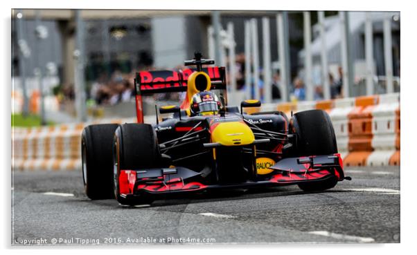 Red Bull Racing Car at Ignition Festival Glasgow Acrylic by Paul Tipping