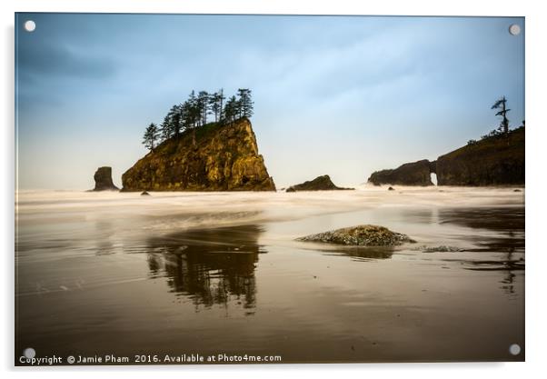 Second Beach in Olympic National Park located in W Acrylic by Jamie Pham