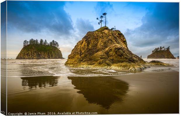 Second Beach in Olympic National Park located in W Canvas Print by Jamie Pham