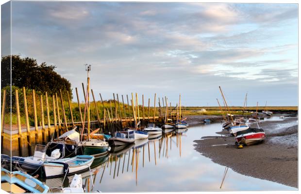 Tranquil Blakeney Harbour Scene Canvas Print by Rick Bowden