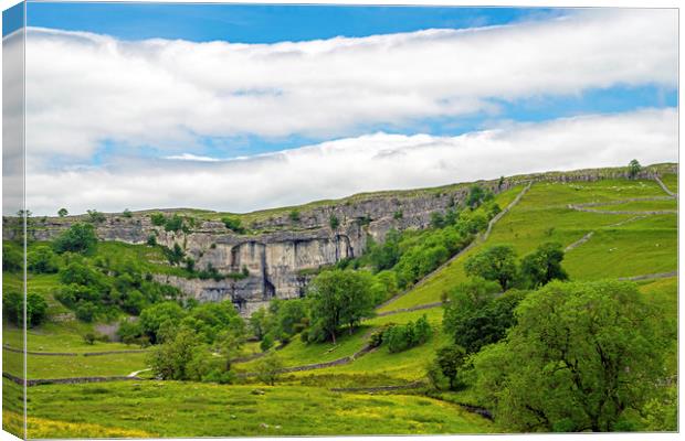 Malham Cove Summer Yorkshire Dales National Park Canvas Print by Nick Jenkins