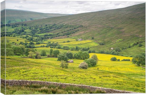 Deepdale Yorkshire Dales, side valley of Dentdale Canvas Print by Nick Jenkins