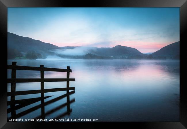 Grasmere Lake at Sunrise Framed Print by Heidi Stewart