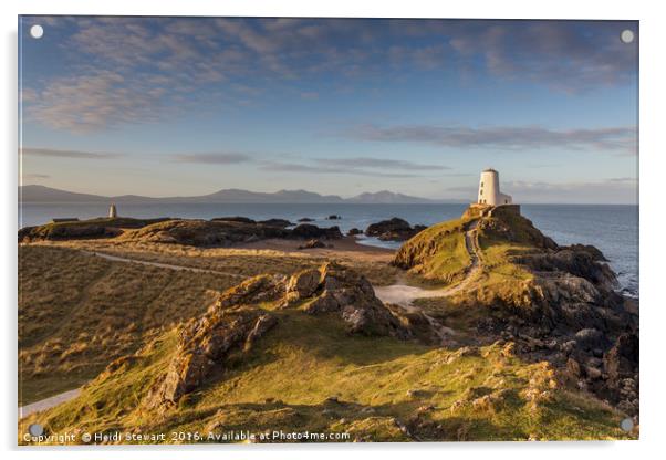 Llanddwyn Island sunrise, Isle of Anglesey Acrylic by Heidi Stewart