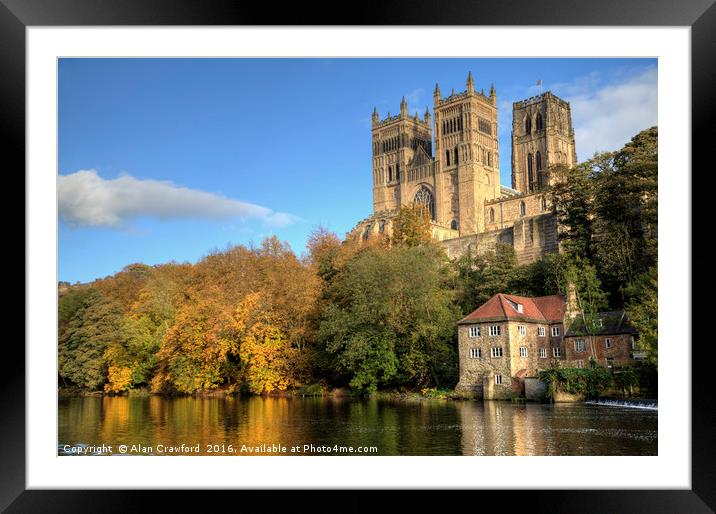 Durham Cathedral Framed Mounted Print by Alan Crawford