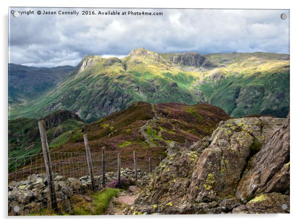 Lingmoor Fell Views Acrylic by Jason Connolly