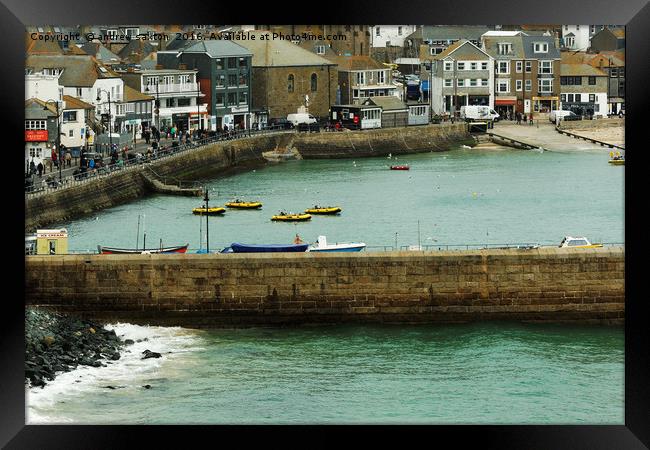 WALK THE HARBOUR Framed Print by andrew saxton