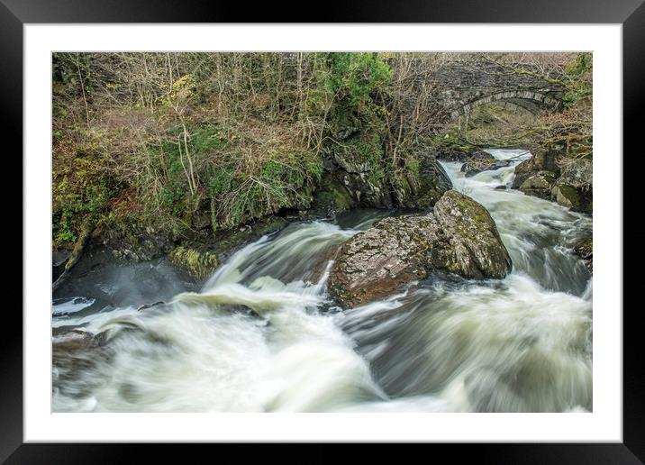 The River Llugwy in Snowdonia North Wales  Framed Mounted Print by Nick Jenkins