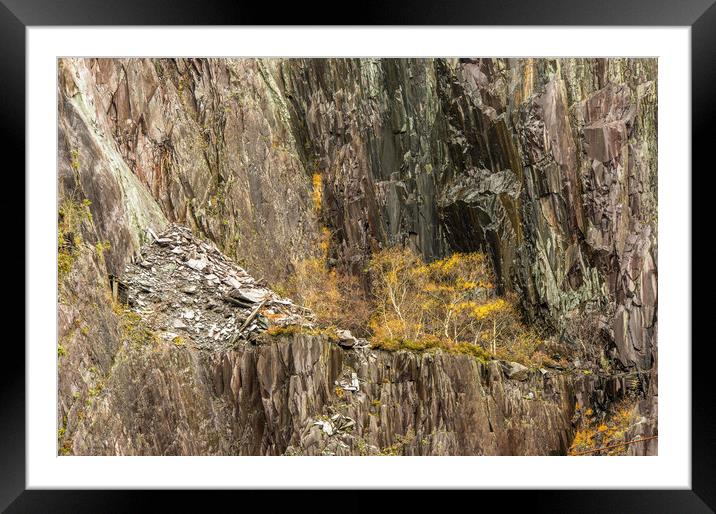 The Abandoned Slate Quarry Llanberis Snowdonia Framed Mounted Print by Nick Jenkins