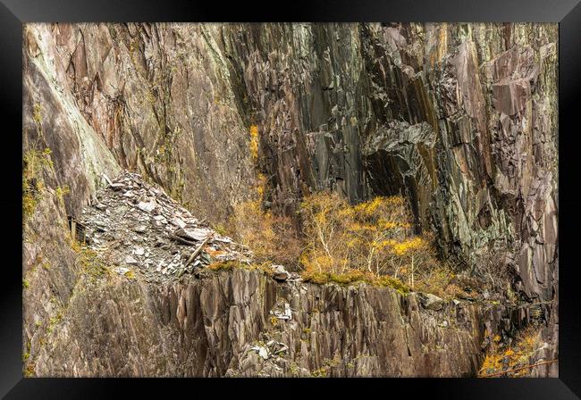 The Abandoned Slate Quarry Llanberis Snowdonia Framed Print by Nick Jenkins